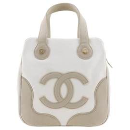 Chanel-Bolsa Chanel Canvas Marshmallow Bolsa de lona A24227 em bom estado-Outro