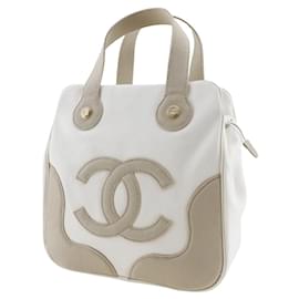 Chanel-Bolsa Chanel Canvas Marshmallow Bolsa de lona A24227 em bom estado-Outro