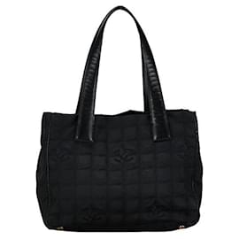 Chanel-Chanel Nylon Travel Line Tote Bolsa de lona em bom estado-Outro