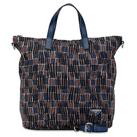 Prada-Prada Tessuto Stampato Tote Canvas Tragetasche in gutem Zustand-Andere