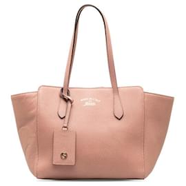 Gucci-Bolso tote de cuero Gucci Swing Bolso de hombro de cuero 354408 en buen estado-Otro