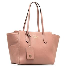 Gucci-Gucci Leder Swing Tote Bag Leder Umhängetasche 354408 in gutem Zustand-Andere