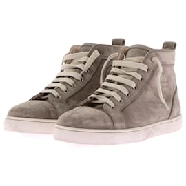 Christian Louboutin-CHRISTIAN LOUBOUTIN Baskets T.EU 41.5 Daim-Gris