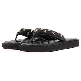 Chanel-CHANEL  Sandals T.EU 40 Leather-Black