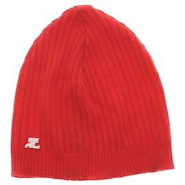 Courreges-COURREGES Chapeaux T.International S Laine-Rouge