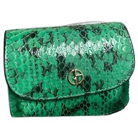 Mini sac Giorgio Armani la prima python noir et vert Noir Vert