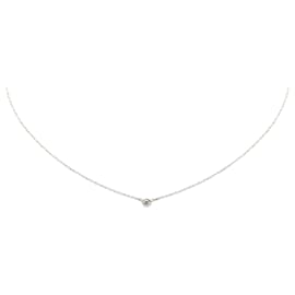 Tiffany & Co-Tiffany Silber Elsa Peretti Diamanten von der Yard Halskette Anhänger-Silber