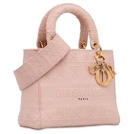 Dior-Dior Pink Medium Cannage Lady D-Lite-Pink