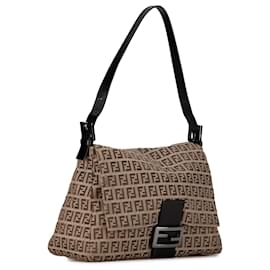 Fendi-Fendi Brown Zucchino Leinwand Mamma Forever-Braun,Hellbraun