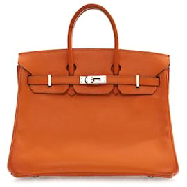 Hermès-Hermès Epsom Birkin Retourne 25 Orange-Orange