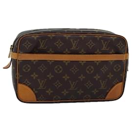 Louis Vuitton-LOUIS VUITTON Monogram Compiegne 28 Clutch Bag M51845 LV Auth 75021-Monogram
