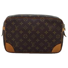 Louis Vuitton-LOUIS VUITTON Monogram Compiegne 28 Clutch Bag M51845 LV Auth 75021-Monogram