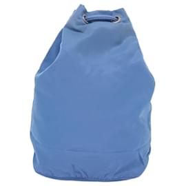 Prada-PRADA Bolsa com cordão de nylon azul claro Auth 75006-Azul claro