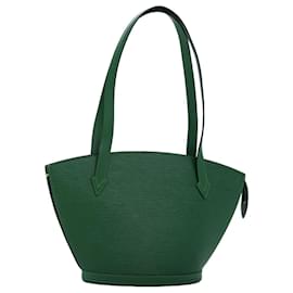 Louis Vuitton-LOUIS VUITTON Epi Saint Jacques Poignees Bolsa Longa Verde M52334 Autenticação de LV 72244-Verde