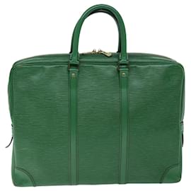 Louis Vuitton-LOUIS VUITTON Epi Porte Documents Voyage Business Bag Verde M54474 Autenticação de LV 74522-Verde