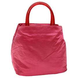 Prada-Bolso de mano PRADA Rosa Satén Auth 74537-Rosa