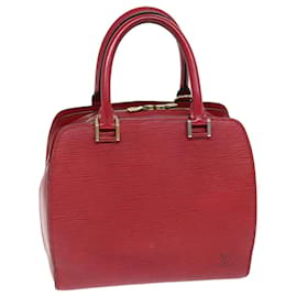 Louis Vuitton-Bolsa de mão LOUIS VUITTON Epi Pont Neuf vermelha M52057 Autenticação de LV 74524-Vermelho