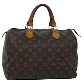 Louis Vuitton-LOUIS VUITTON Monogram Speedy 30 Handtasche M41526 LV Auth 74168-Monogramm