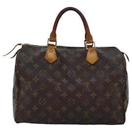 Louis Vuitton-LOUIS VUITTON Monogram Speedy 30 Handtasche M41526 LV Auth 74168-Monogramm