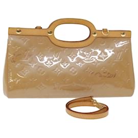 Louis Vuitton-LOUIS VUITTON Monograma Vernis Roxbury Drive Bolsa de mão Noisette M91372 Auth 74252-Avelã