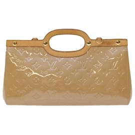 Louis Vuitton-LOUIS VUITTON Monograma Vernis Roxbury Drive Bolsa de mão Noisette M91372 Auth 74252-Avelã