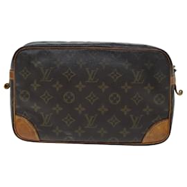 Louis Vuitton-LOUIS VUITTON Monograma Compiegne 28 Bolsa Clutch M51845 Autenticação de LV 73935-Monograma