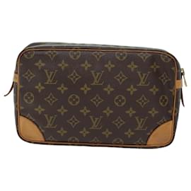 Louis Vuitton-Bolso de mano LOUIS VUITTON con monograma Compiegne 28 M51845 LV Auth 74119-Monograma