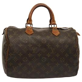 Louis Vuitton-LOUIS VUITTON Monogram Speedy 30 Handtasche M41526 LV Auth yk12498-Monogramm