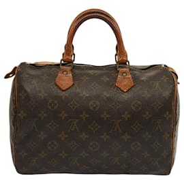 Louis Vuitton-LOUIS VUITTON Monogram Speedy 30 Handtasche M41526 LV Auth yk12498-Monogramm