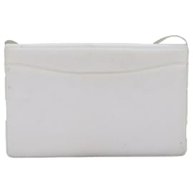 Gucci-GUCCI Borsa a tracolla intrecciata in pelle bianca Auth yk12575-Bianco