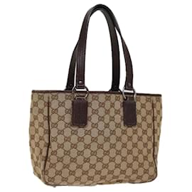 Gucci-GUCCI Borsa a mano in tela GG Beige 113019 Auth mr161-Beige