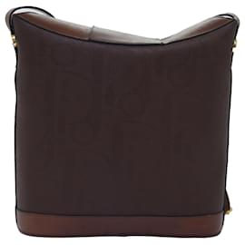 Christian Dior-Christian Dior Trotter Canvas Umhängetasche PVC Braun Auth yk12486-Braun