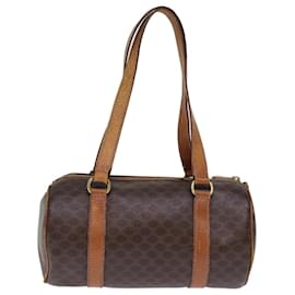 Céline-CELINE Macadam Canvas Hand Bag PVC Brown Auth bs14322-Brown