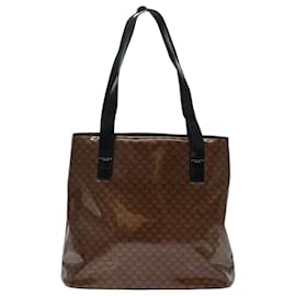 Céline-Bolso tote de lona CELINE Macadam Marrón Auth bs14321-Castaño