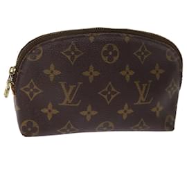 Louis Vuitton-Bolsa cosmética LOUIS VUITTON Monogram Pochette PM M47515 Auth bs14145-Monograma