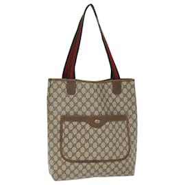 Gucci-Sac cabas GUCCI GG Supreme Web Sherry Line Beige Rouge Vert 39 02 003 Auth 73610-Rouge,Beige,Vert