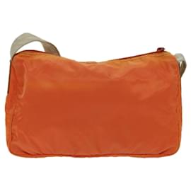 Prada-PRADA Shoulder Bag Nylon Orange Auth 74735-Orange