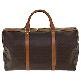 Céline-CELINE Sac Boston en Toile Macadam PVC 2way Marron Auth mr163-Marron