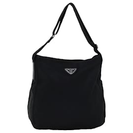 Prada-Bolso De Hombro PRADA Nylon Negro Autenticación bs14172-Negro