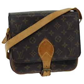 Louis Vuitton-LOUIS VUITTON Monogramm Cartouchiere MM Umhängetasche M51253 LV Auth mr190-Monogramm