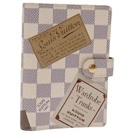 Louis Vuitton-LOUIS VUITTON Damier Azur Agenda PM Day Cover Label Collection R21070 Auth 74325-Other