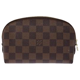 Louis Vuitton-LOUIS VUITTON Damier Ebene Pochette Cosmetic PM Pouch N47516 LV Auth 74333-Other