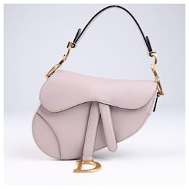 Dior-Christian Dior Saddle Mini Bag Bolso de cuero en rosa-Rosa