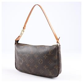 Louis Vuitton-Louis Vuitton Monogramm Pochette Accessoires Handtasche M51980-Braun