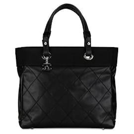 Chanel-Sac à main en toile Chanel CC Paris Biarritz Tote MM A34209 en excellent état-Autre