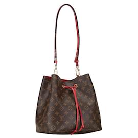 Louis Vuitton-Sac à épaule Louis Vuitton NeoNoe M44021 en cuir PVC en excellent état-Rouge