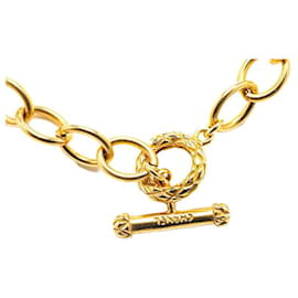 Chanel-Collar con colgante de corazón Chanel CC Collar de metal en excelentes condiciones-Otro