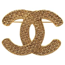 Chanel-Broche Chanel CC Logo Broche en métal en bon état-Autre