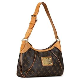 Louis Vuitton-Louis Vuitton Thames PM Bolso de hombro de lona M56384 en buen estado-Otro