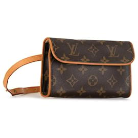 Louis Vuitton-Louis Vuitton Pochette Florentine Canvas Belt Bag M51855 em bom estado-Outro